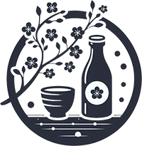 Kirschblütenzweig mit Sake logo 200
