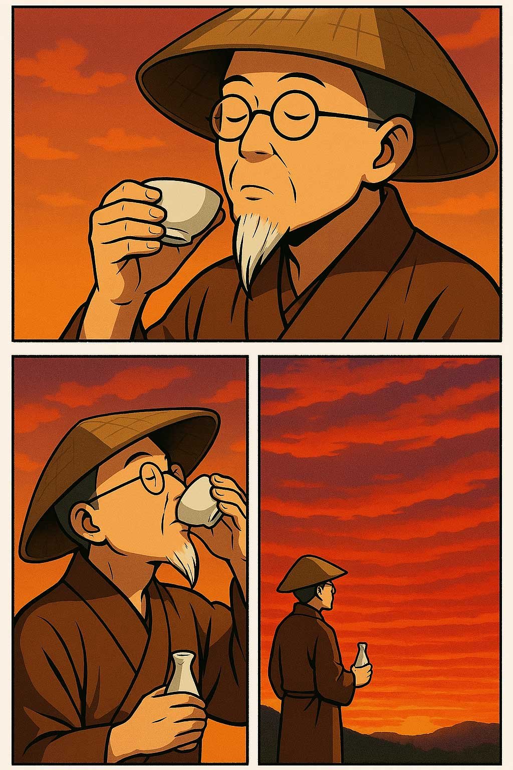 Manga von Taneda Santōka Haiku Manga von Taneda Santōka