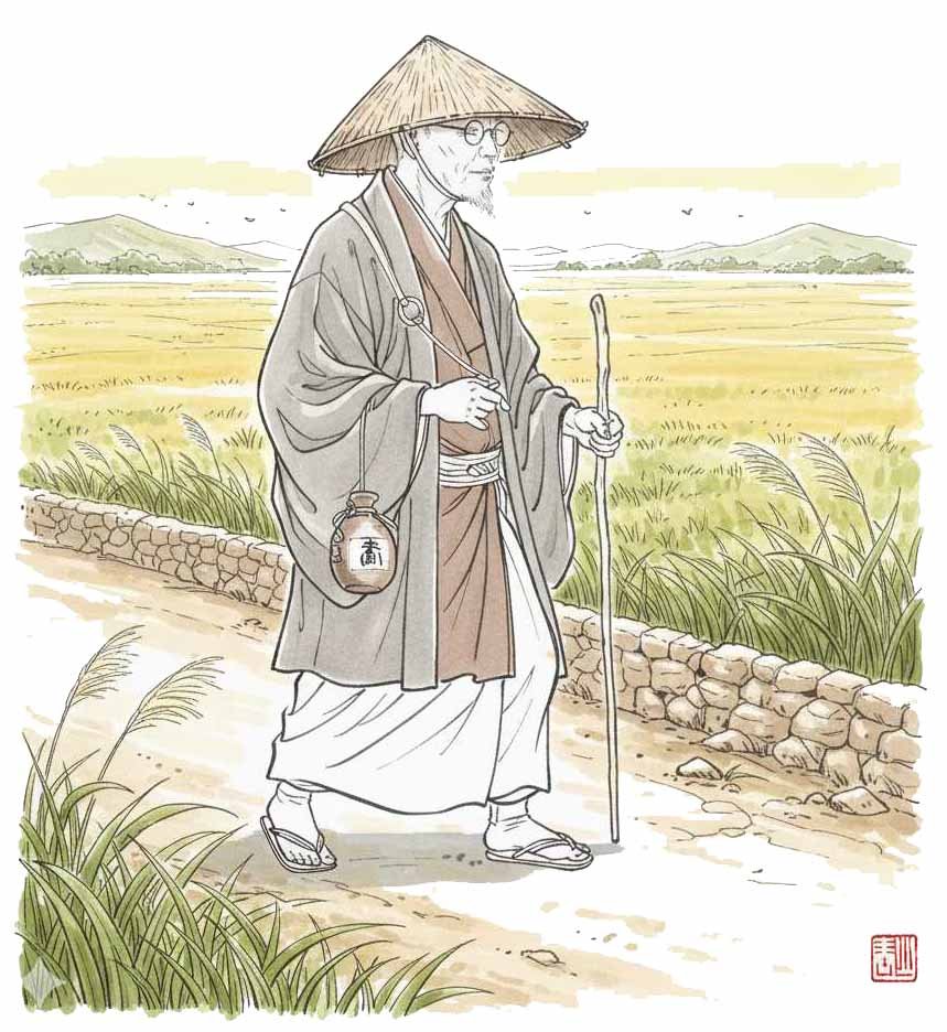 Taneda Santōka unterwegs